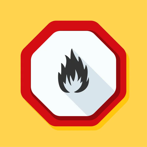 Signal de danger inflammable — Image vectorielle