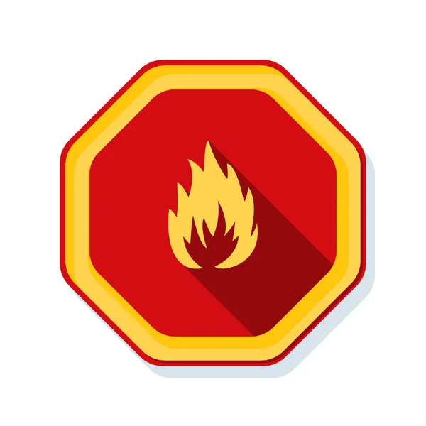 Flammable danger sign — Stock Vector