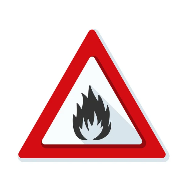 Flammable danger sign — Stock Vector