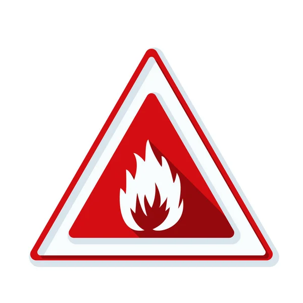 Signal de danger inflammable — Image vectorielle