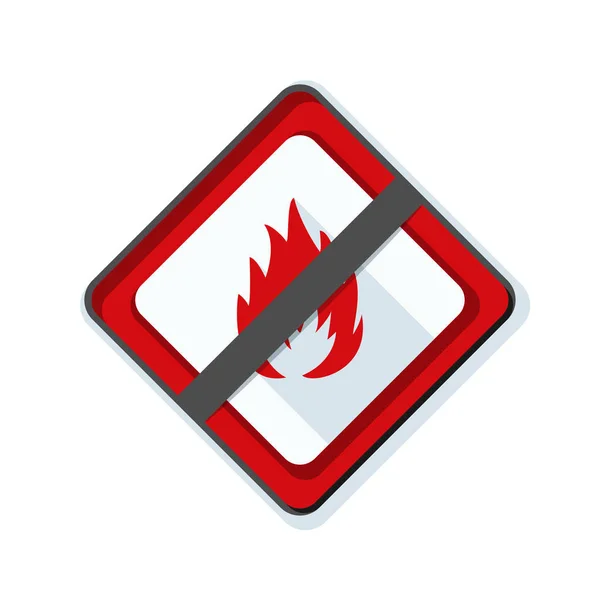 Brandbare gevaar teken — Stockvector
