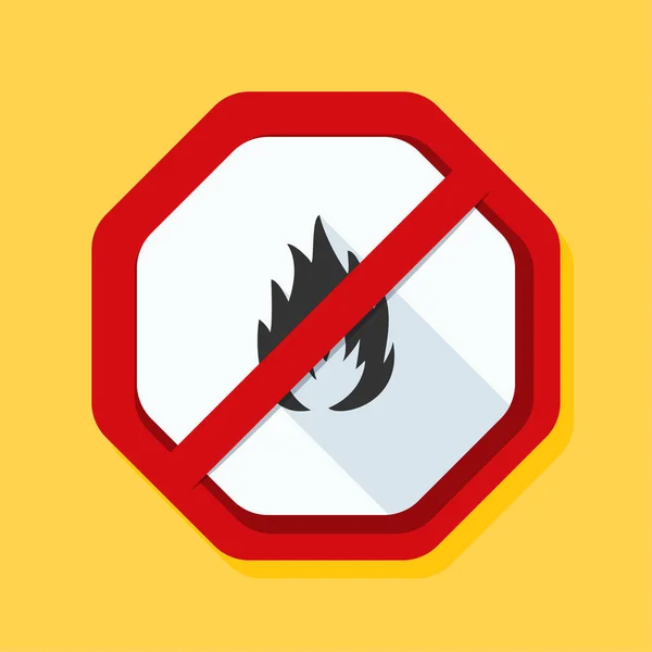 Flammable danger sign — Stock Vector