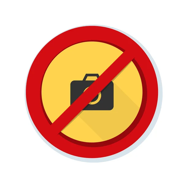 No photography allowed sign — Stock Vector