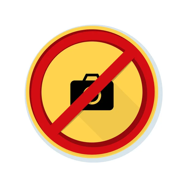 Ingen fotografering tillåtna tecken — Stock vektor