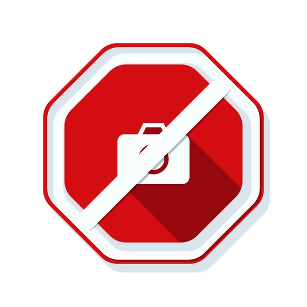 No photography allowed sign — Stock Vector