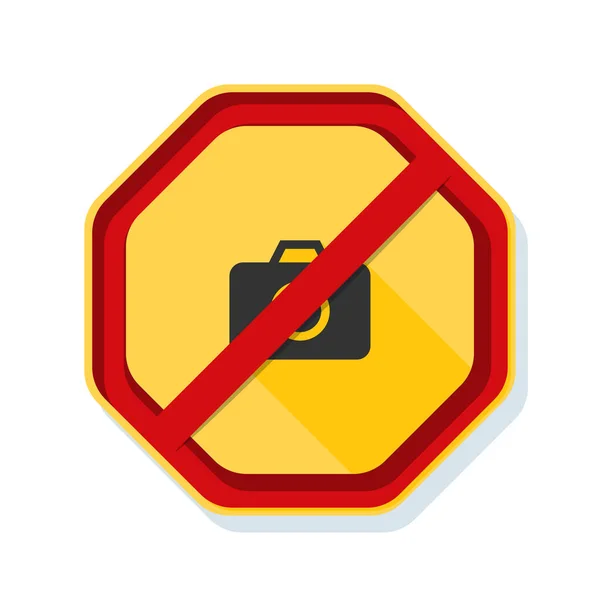 No photography allowed sign — Stock Vector