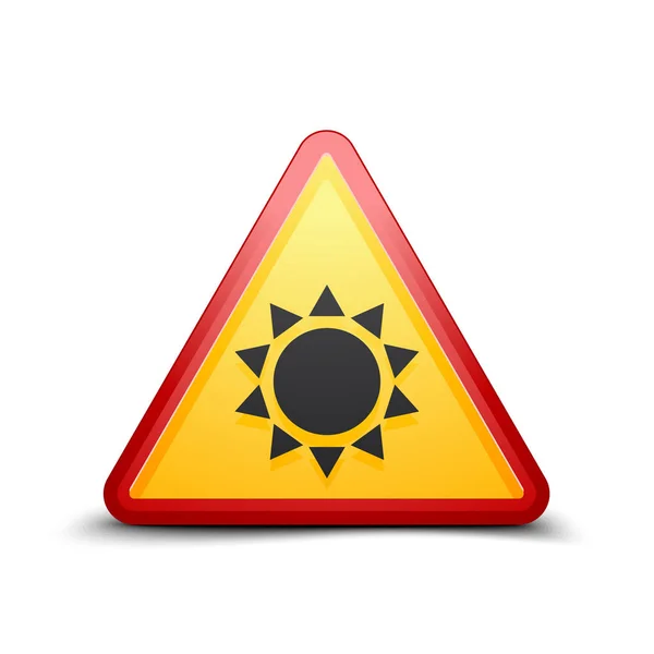 Güneş tehlike işareti — Stok Vektör