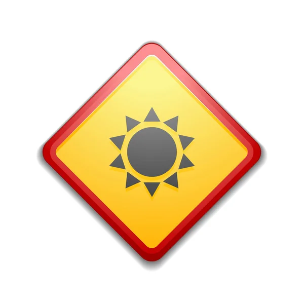 Señal de peligro solar — Vector de stock