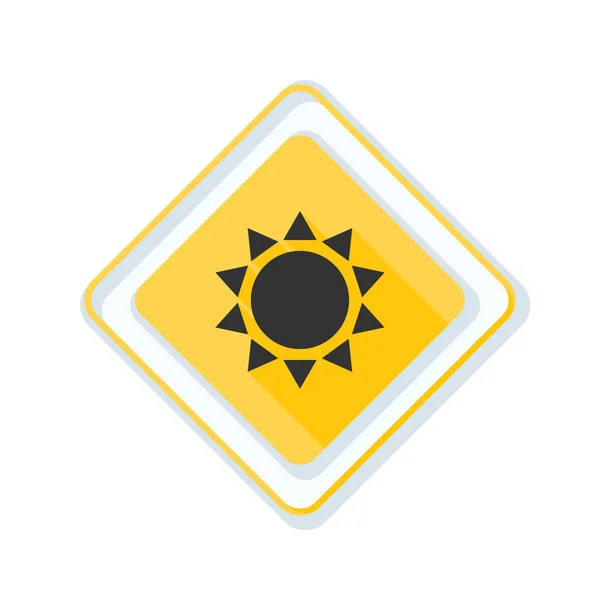 Sun hazard sign — Stock Vector