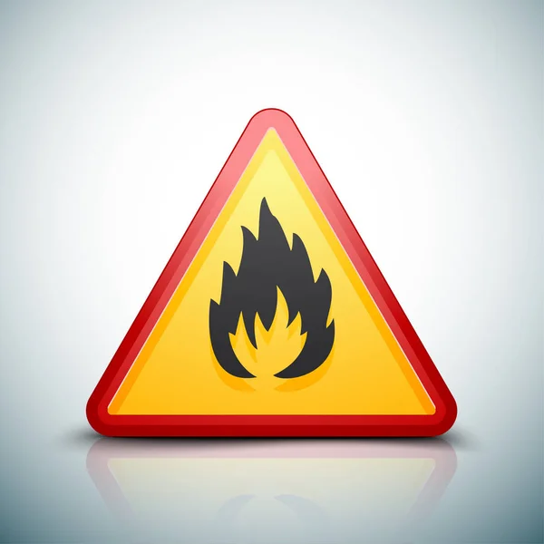 Flammable danger sign — Stock Vector