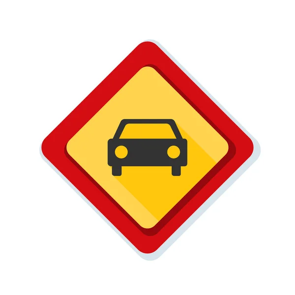 Αυτοκίνητο προειδοποιητικό σήμα — Διανυσματικό Αρχείο