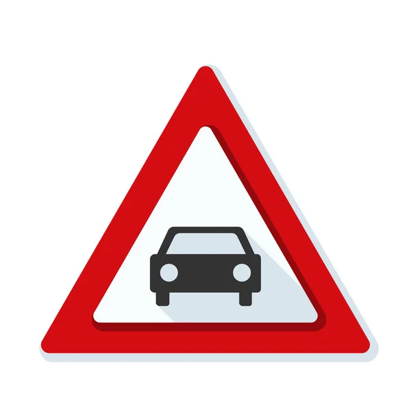 Znak ostrzegawczy samochodu — Wektor stockowy