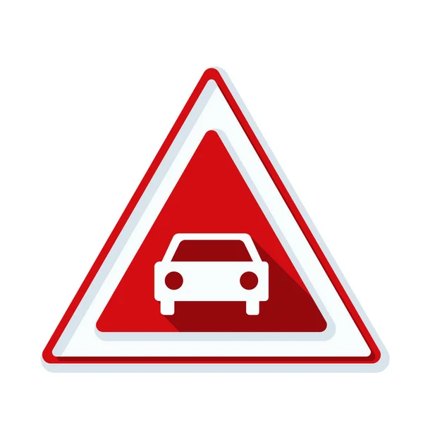 Car warning sign — Stock Vector