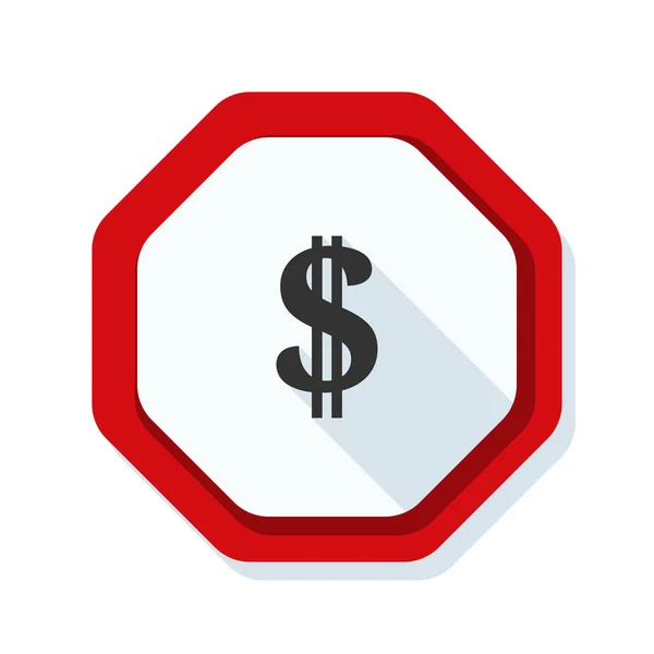 Знак долара попередження — стоковий вектор