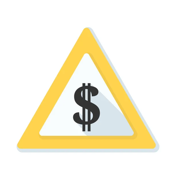 Warnung vor Dollar-Zeichen — Stockvektor