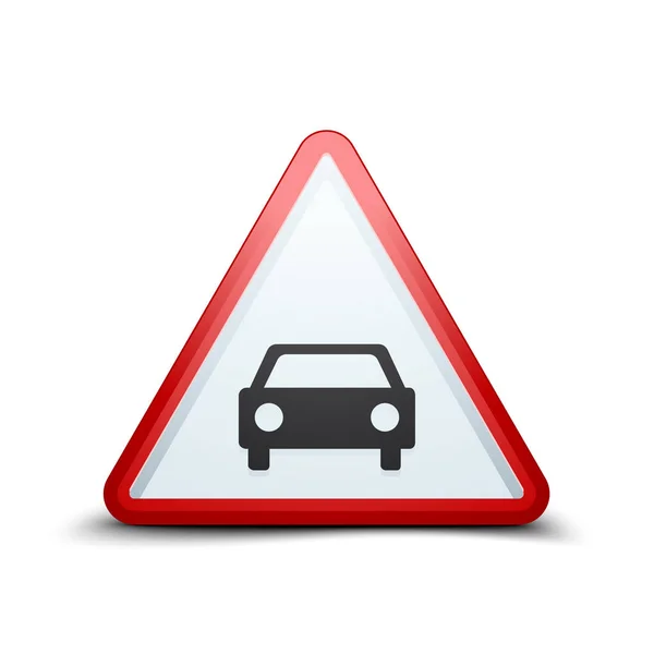 Araba uyarı işareti — Stok Vektör