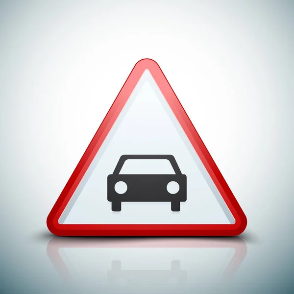 Αυτοκίνητο προειδοποιητικό σήμα — Διανυσματικό Αρχείο