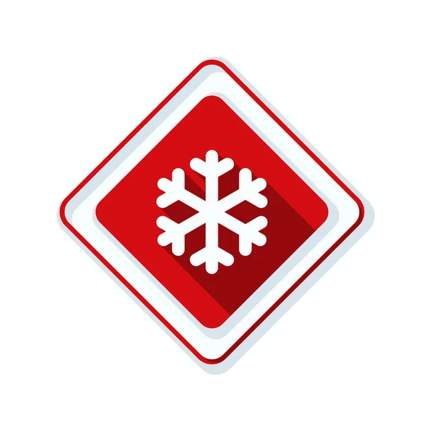 Señal de advertencia fría — Archivo Imágenes Vectoriales