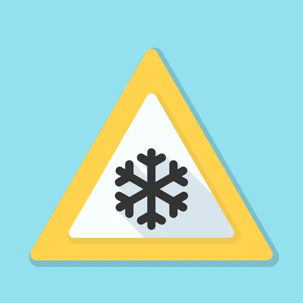 Señal de advertencia fría — Vector de stock