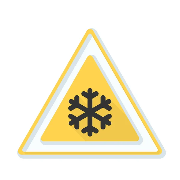 Segnale di avvertimento freddo — Vettoriale Stock