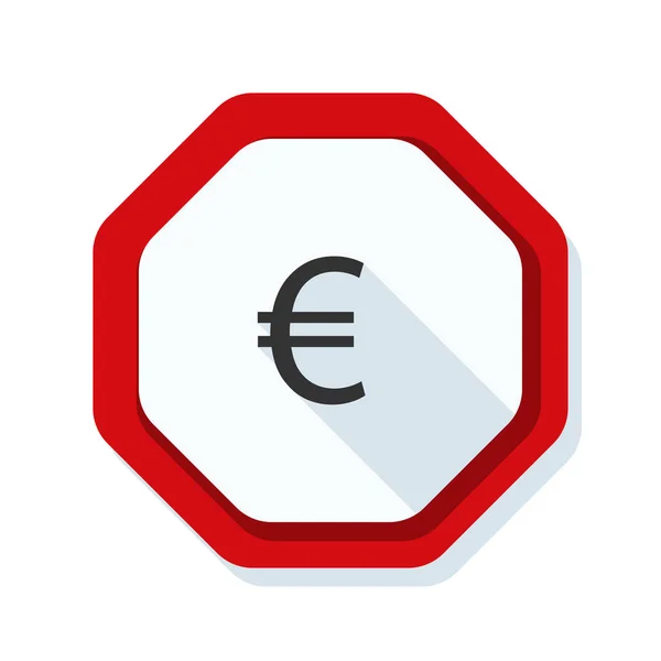 Euro sinal de dinheiro — Vetor de Stock