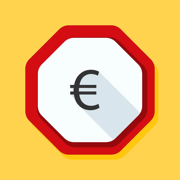Eurójel pénz — Stock Vector