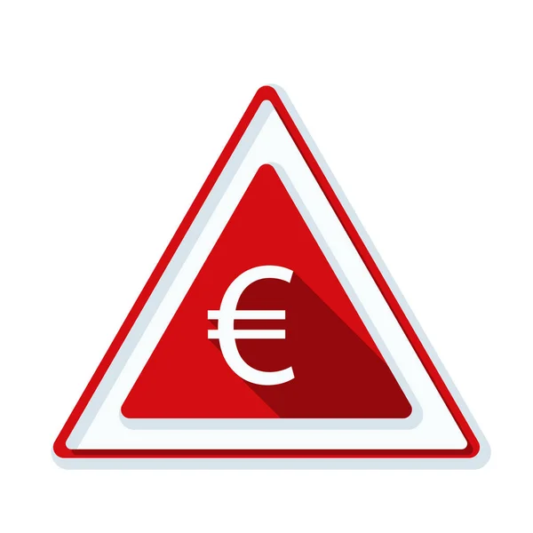 Знак євро гроші — стоковий вектор