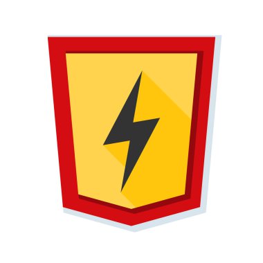 shield with lightning sign clipart