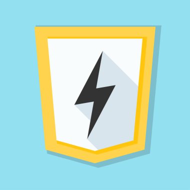 Şimşek işareti ile kalkan