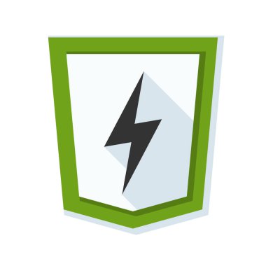 Şimşek işareti ile kalkan