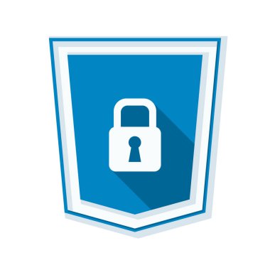 keyhole on shield icon clipart