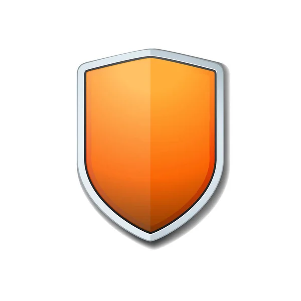 Orangefarbenes Schild-Symbol — Stockvektor