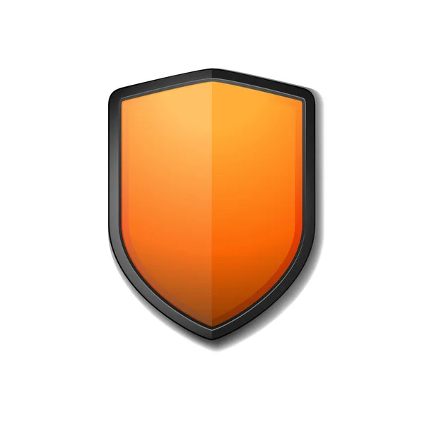 Orangefarbenes Schild-Symbol — Stockvektor