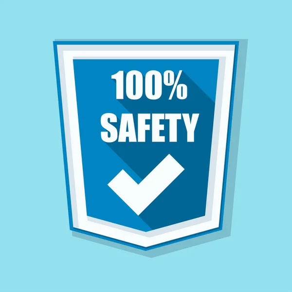 % 100 güvenlik kalkan işareti — Stok Vektör
