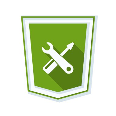 İngiliz anahtarı ve tornavida Shield