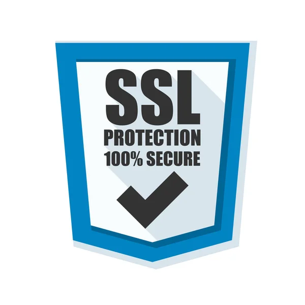 Bouclier de protection SSL — Image vectorielle