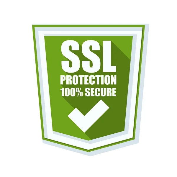 Escudo de protección SSL — Vector de stock