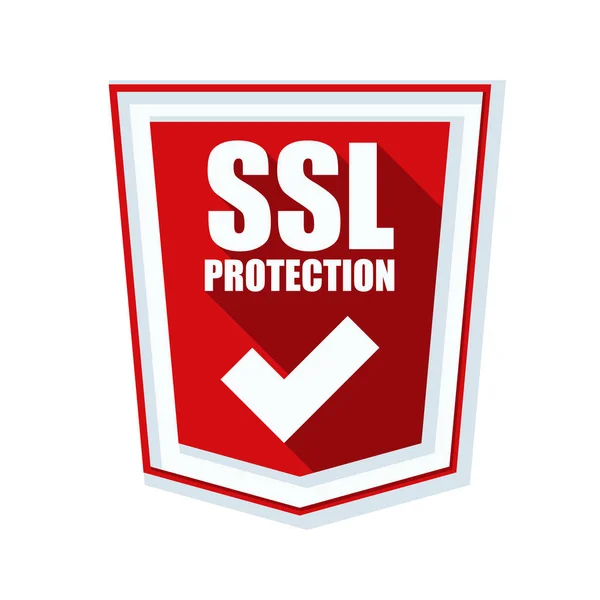 Bouclier de protection SSL — Image vectorielle