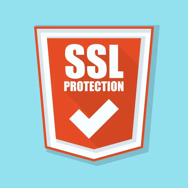 Bouclier de protection SSL — Image vectorielle