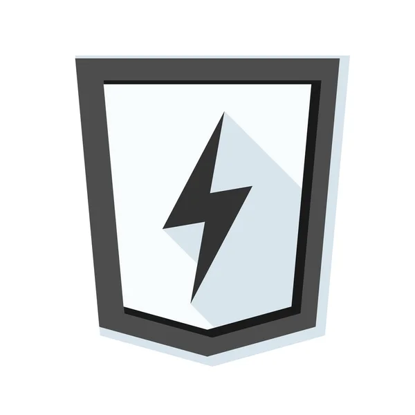 Lightning Shield znak — Wektor stockowy