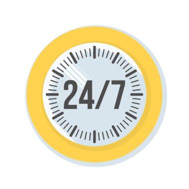 24/7 saati düğmesini