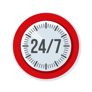 24/7 saati düğmesini