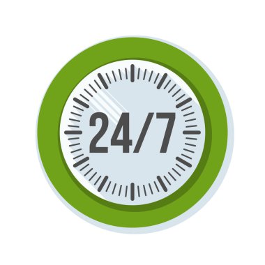 24/7 saati düğmesini