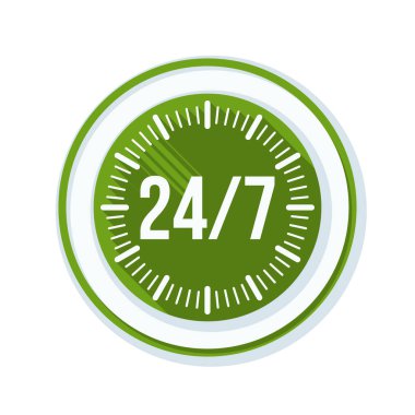 24/7 saati düğmesini