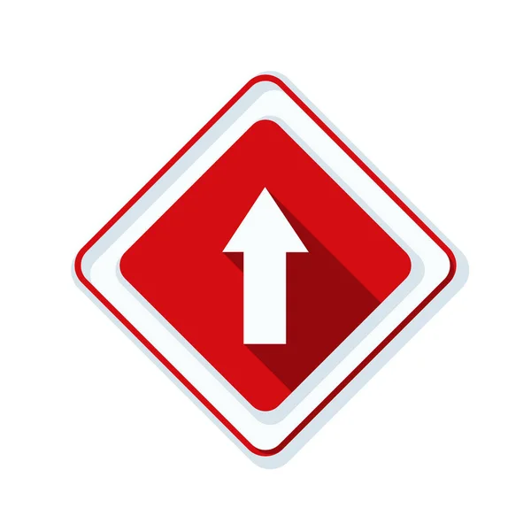 Ahead roadsign icon — Stock Vector