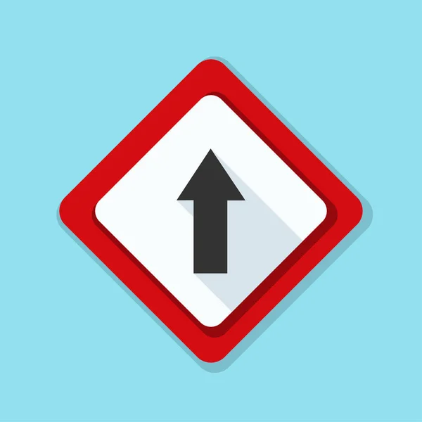 Ahead roadsign icon — Stock Vector