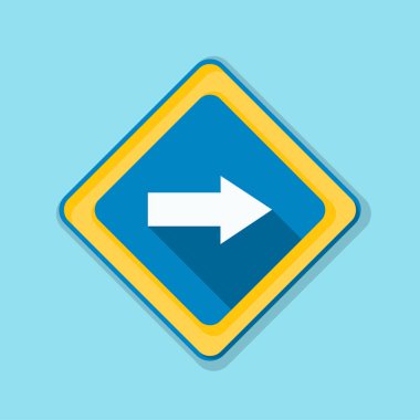 doğru yönde mesaj simgesi