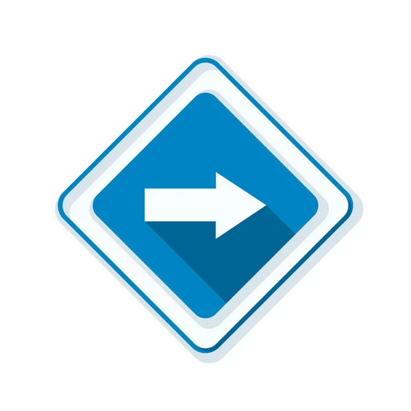 Right direction roadsign icon — Stock Vector