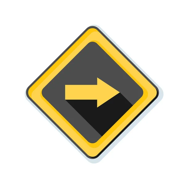 Right direction roadsign icon — Stock Vector