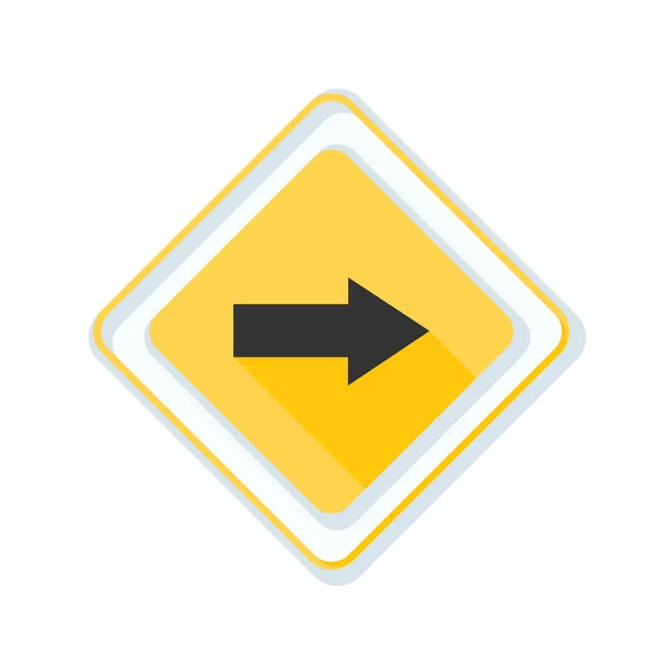 Ícone de sinal de estrada direção direita —  Vetores de Stock